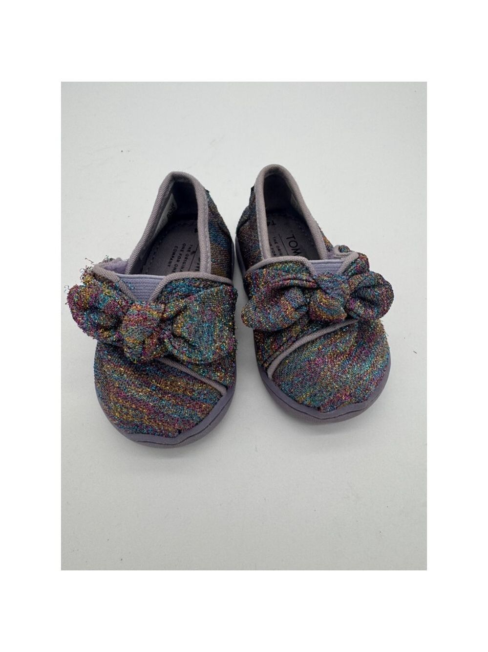 Girls TOMS Shoes Size T4 Multi-color - Picture 3 of 7